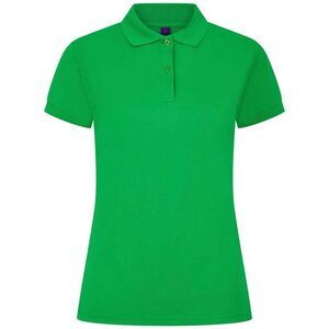 Henbury Womens/Ladies Pique Polo Shirt / Kelly Green